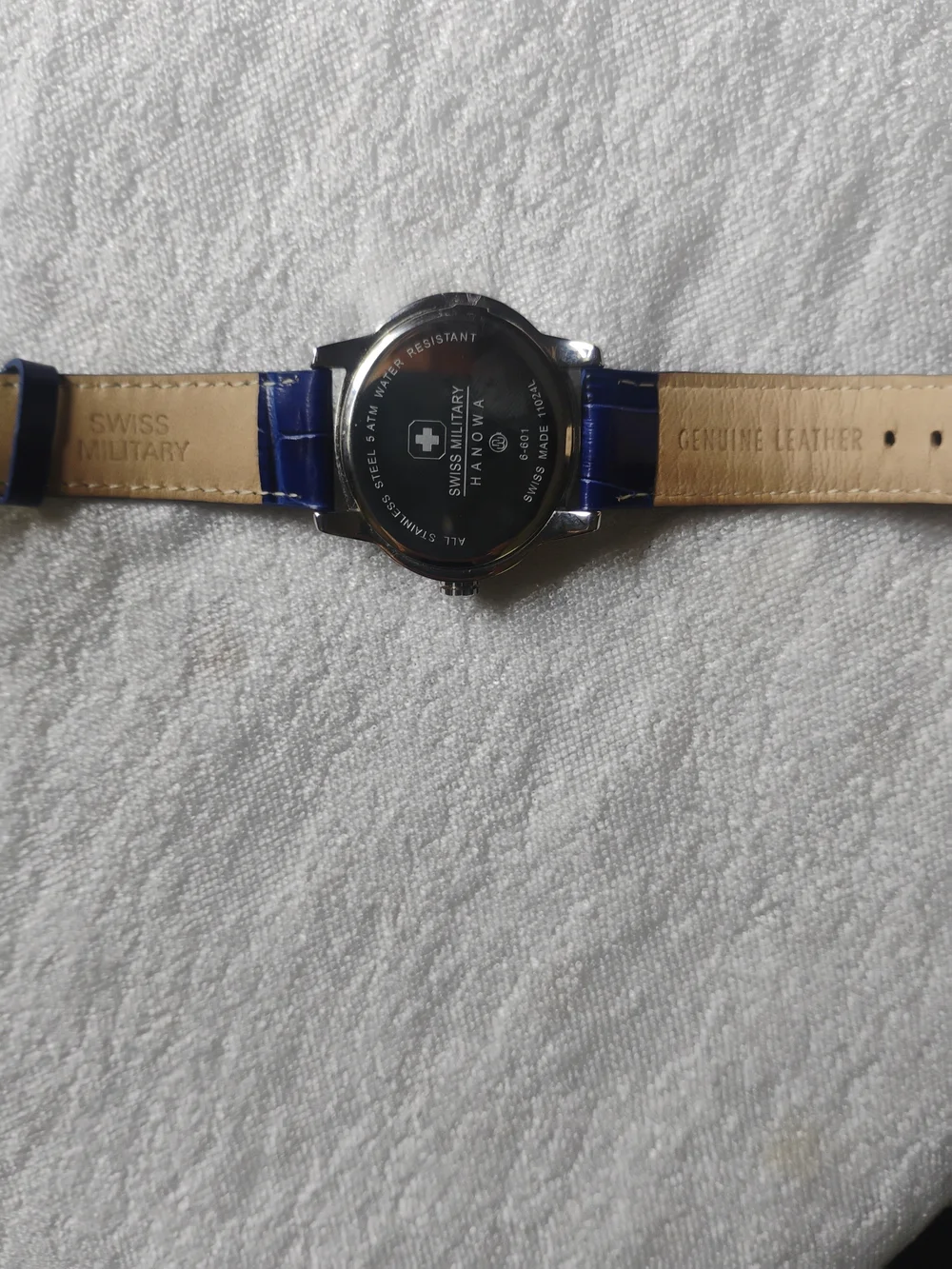 Swiss Military Unisex Watch with Blue Leather Strap